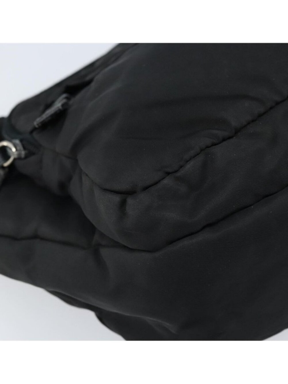 Authentic PRADA Shoulder Bag Nylon Black Silver - Picture 9 of 16